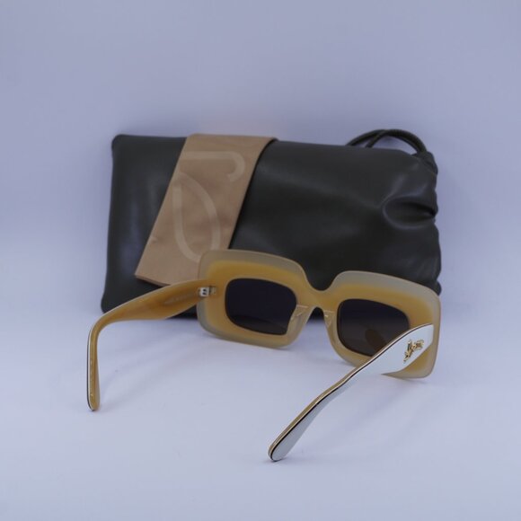 Loewe LW40139U 25E Sunglasses Ivory/Beige/Brown Rectangle Frame, Brown Lenses - Picture 10 of 10